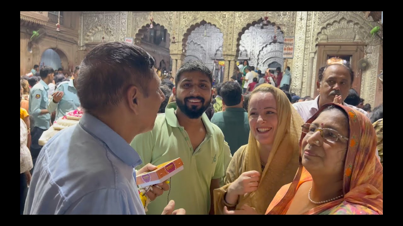 European Girlfriend visits Temples with Indian Family | Mathura, Vrindavan, Kokilavan Mandir | LDR
