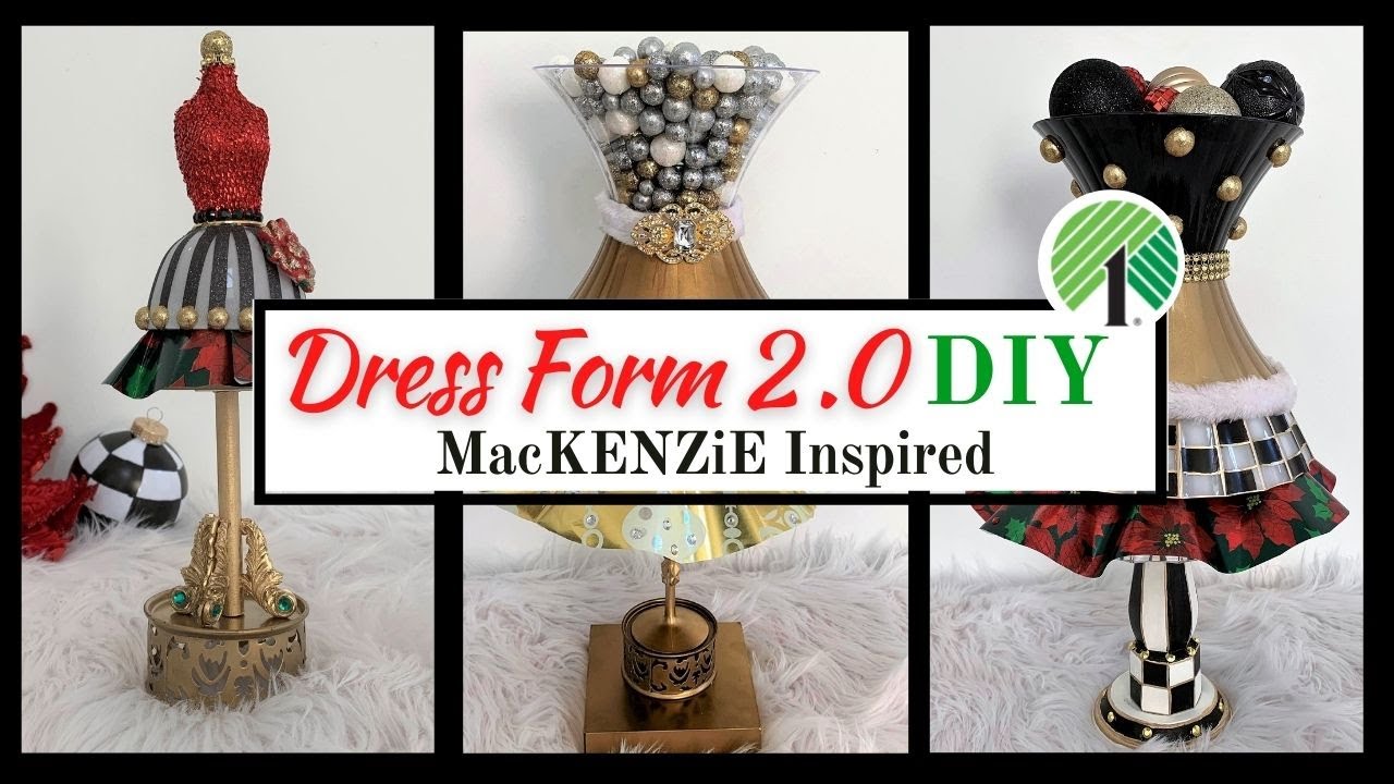 Dollar Tree  DIY | Dress Form 2.0 | MacKenzie Childs Inspired Pt. 1