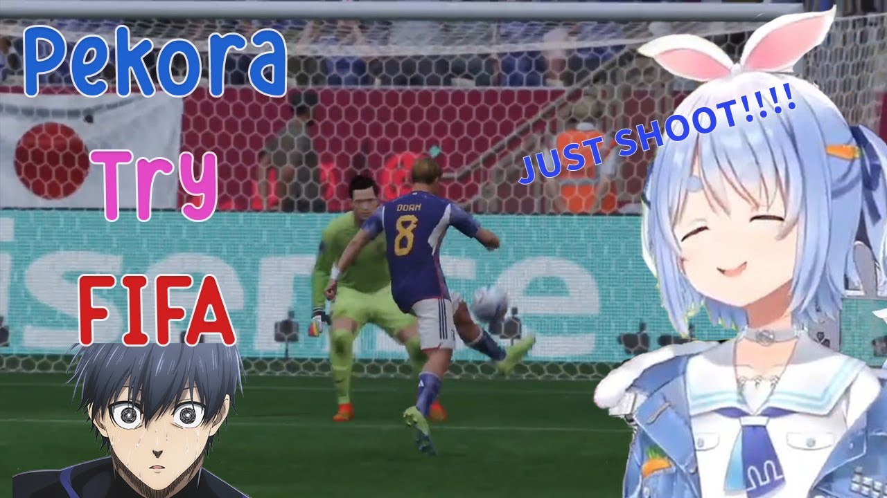Run, Drible, Shoot, Repeat!! Pekora Try FIFA23 but.....it's just a dream