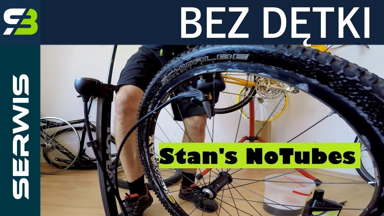 Montaż systemu bezdętkowego Stan's NoTubes w rowerze. Opona Schwalbe Racing Ralph
