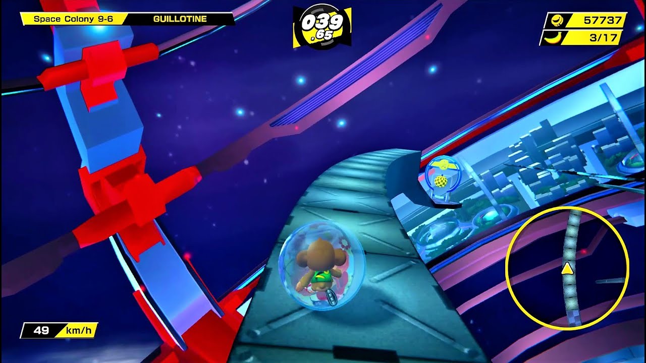 World 9-6 GUILLOTINE | Space Colony | Super Monkey Ball Banana Mania | Nintendo Switch