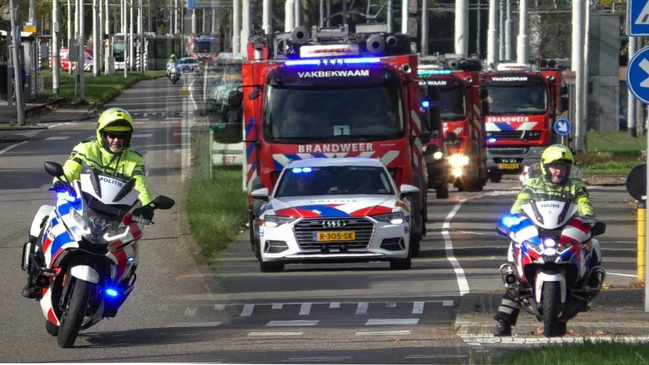 SOPHIA CITY TOUR 2025 - Politie begeleid vele Brandweer, Politie en Ambulance voertuigen met Spoed!