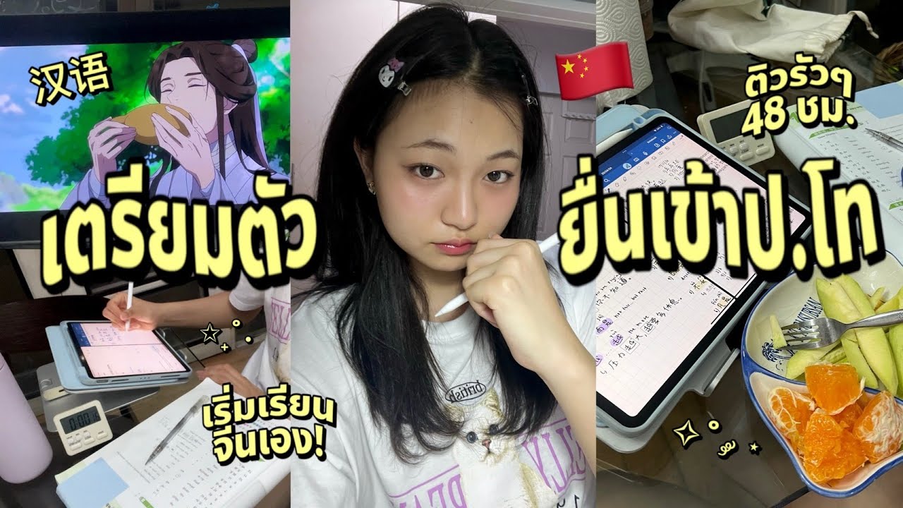 เตรียมตัวยื่นมหาลัยป.โท!; เรียนจีนเองที่บ้าน, ซัมเมอร์ที่จีน, ติว 48. ชมรัวๆ⋆˚✿˖° | Grace Maneerat