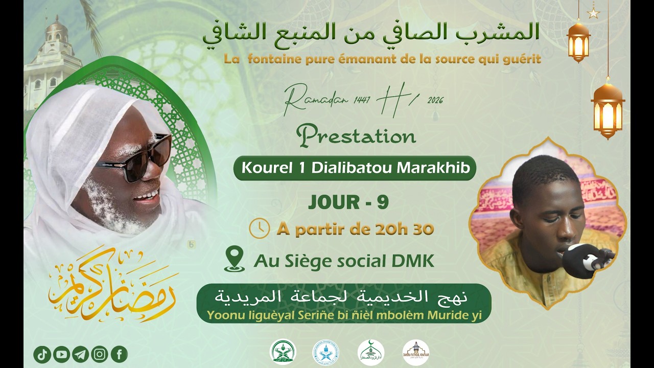 🔴En Direct  Mashrabu’ ç çâfî minal manbahi’s Shâfî  | 9e Jour Ramadan 1447 h - 27 Février 2026