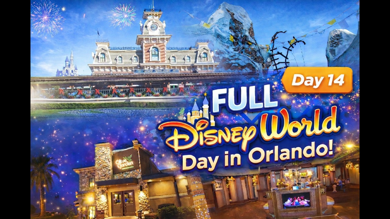 FULL Disney Day in Orlando! Magic Kingdom, Animal Kingdom + AK lodge & Olive Garden | Day 14