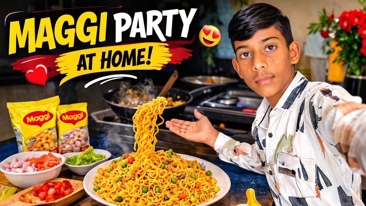 👉 MAGGI PARTY AT HOME | Fun Cooking Vlog | Bhavik Sahu Vlogs