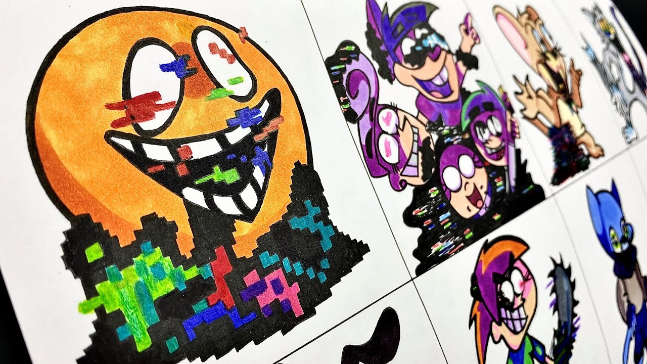 Drawing FNF - NEW Corrupted Annoying Orange Pibby, Tom & Jerry, Timmy, Gumball / Funkin and Learn
