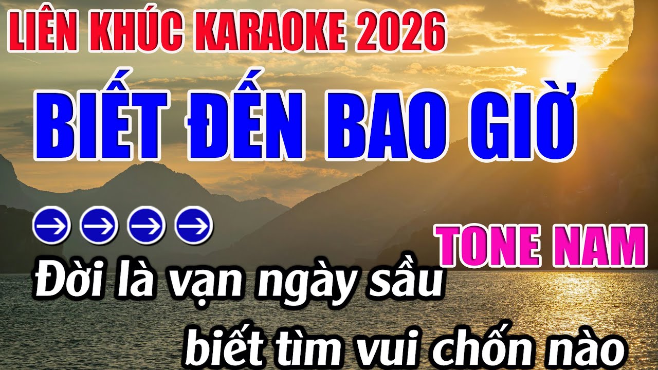Liên Khúc Bolero Tone Nam Dễ Hát Karaoke Biết Đến Bao Giờ Karaoke 9999 - Beat Mới