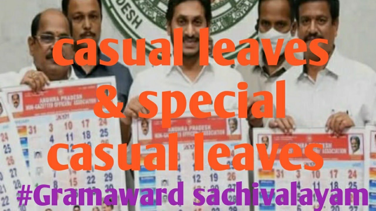 casual leaves & special casual leaves # gramaward sachivalayam employees