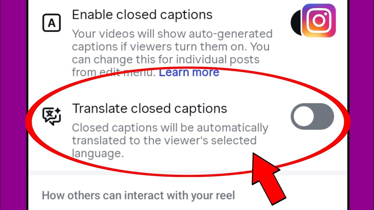 Instagram Mein Translate Closed Captions Kya Hota Hai | Translate Closed Captions Settings 