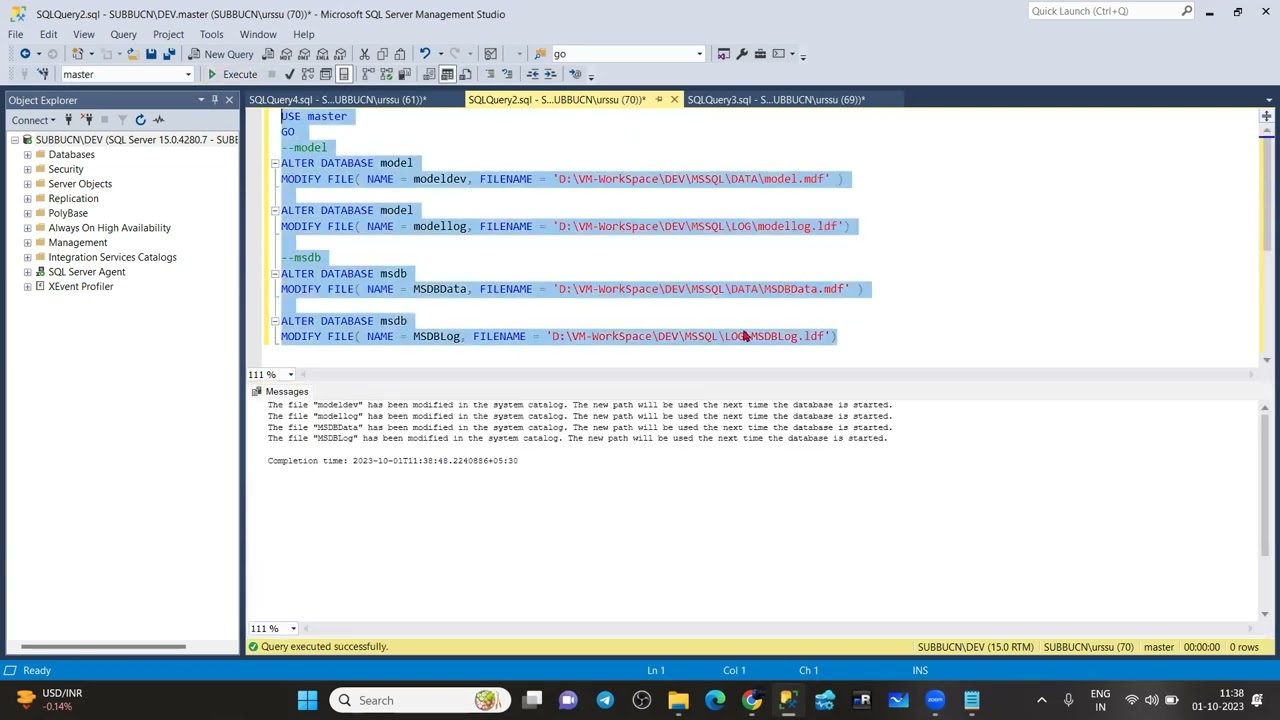 MSSQL - Understanding SYSTEM Database file movement by Example