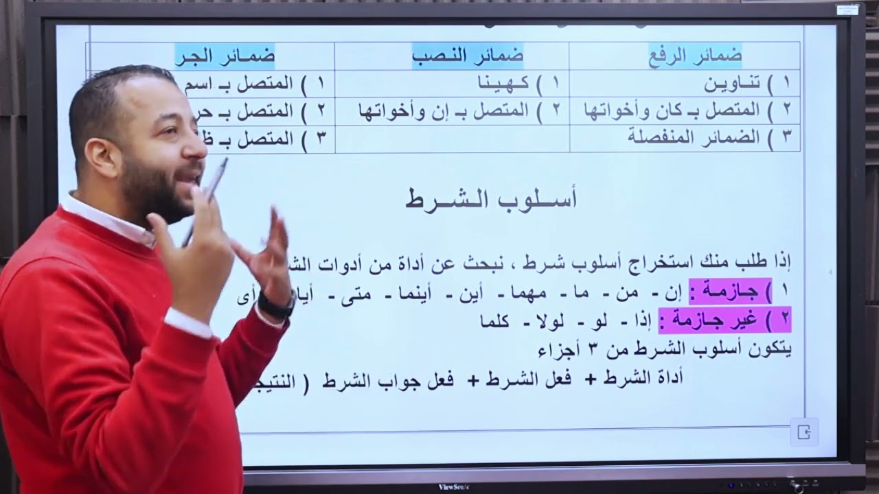 كبسولة نحوية لطلاب الصف الثاني الإعدادي