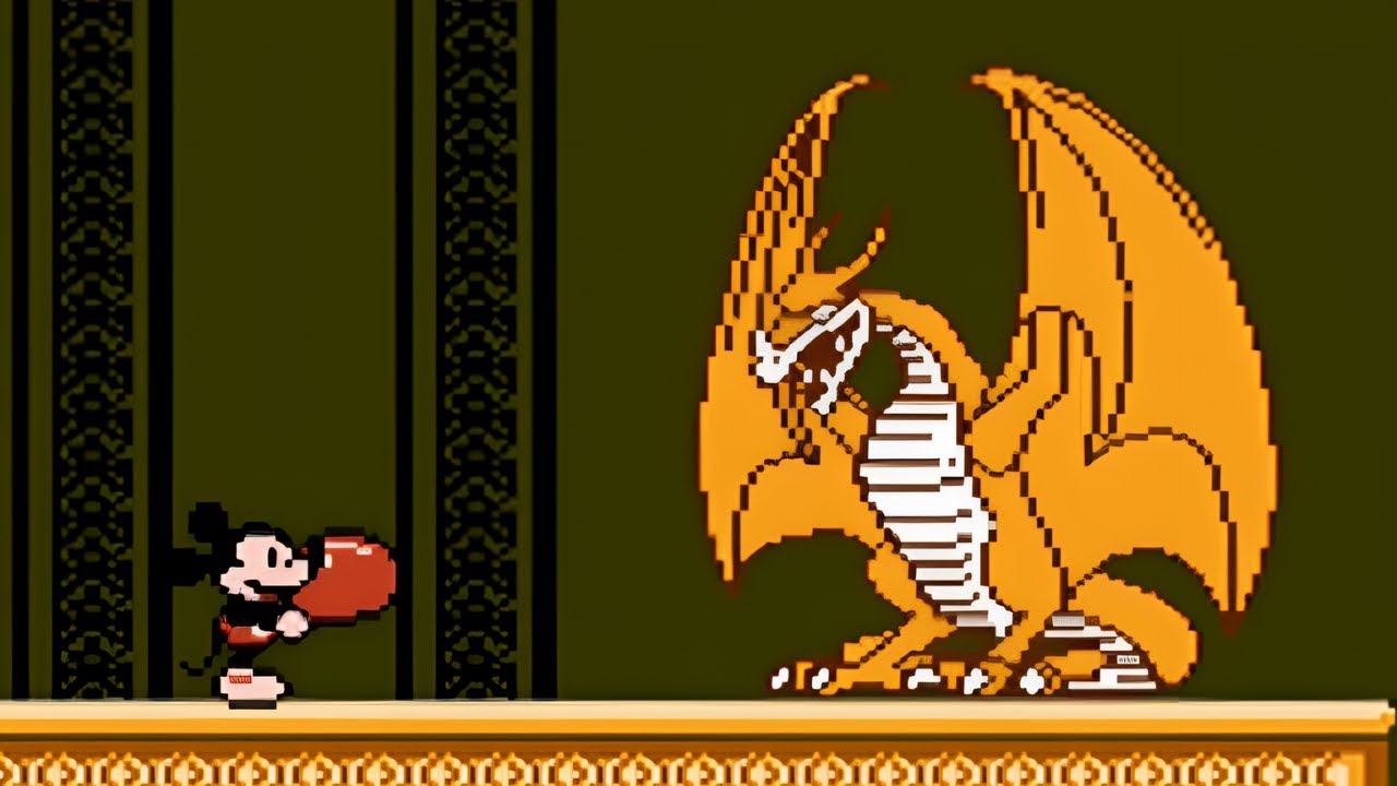 Mickey Mouse 3 Yume Fuusen: Все боссы (без получения урона, с концовкой) NES