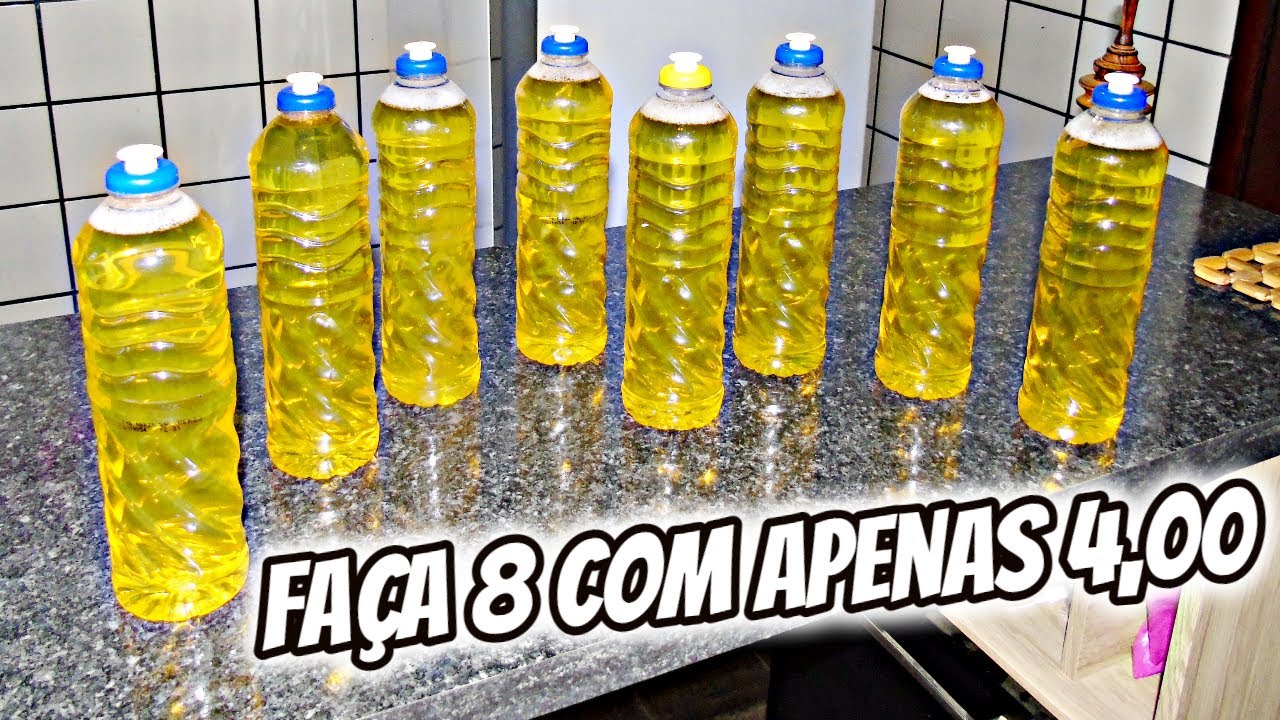 FAÇA 8 DETERGENTES IGUAL DO MERCADO COM APENAS 4,00 SUPER FÁCIL E ECONOMICO/ IDEAL PARA A VENDA