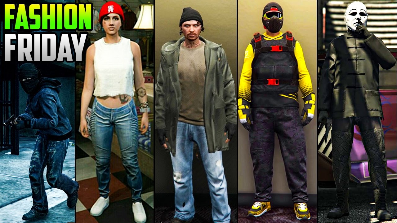 GTA 5 Online FASHION FRIDAY! (Undercover Cop, The Hobo, Killer Jester & More)