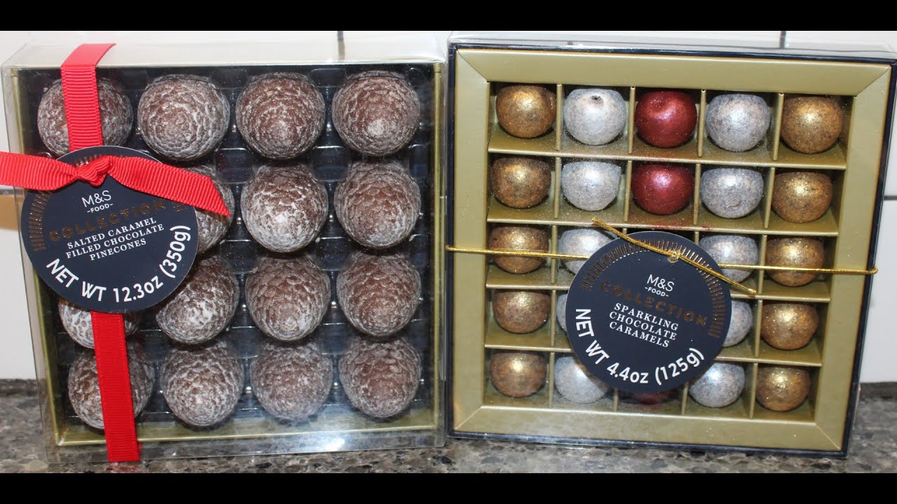 M&S Food Collection: Salted Caramel Filled Chocolate Pinecones & Sparkling Chocolate Caramels Review