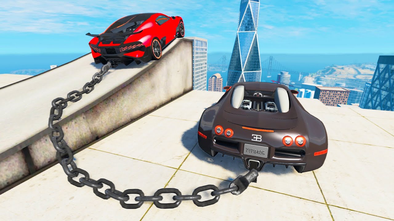 High Speed Jumps - Destroying the Cars #8 (BeamNG Drive)