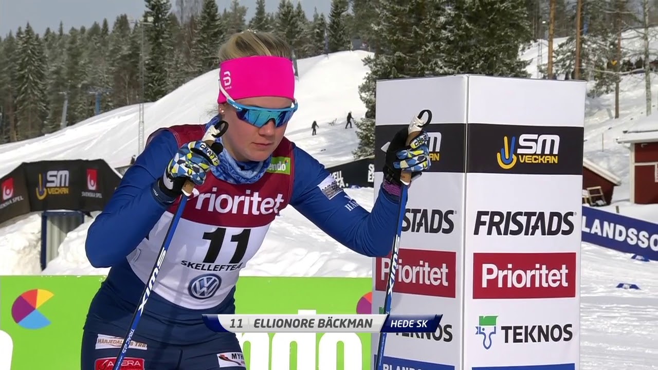Längdskidor 10 km damer fristil SM Veckan 2018