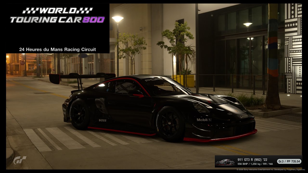Gran Turismo™ 7  World Touring Car 800  24 Heures du Mans  w/ Stock 911 GT3 R