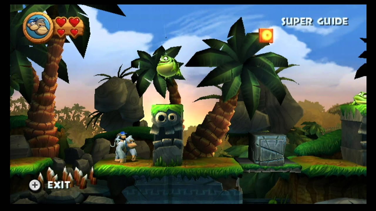 1-3: Tree Top Bop - Super Guide - (Wii) Donkey Kong Country Returns