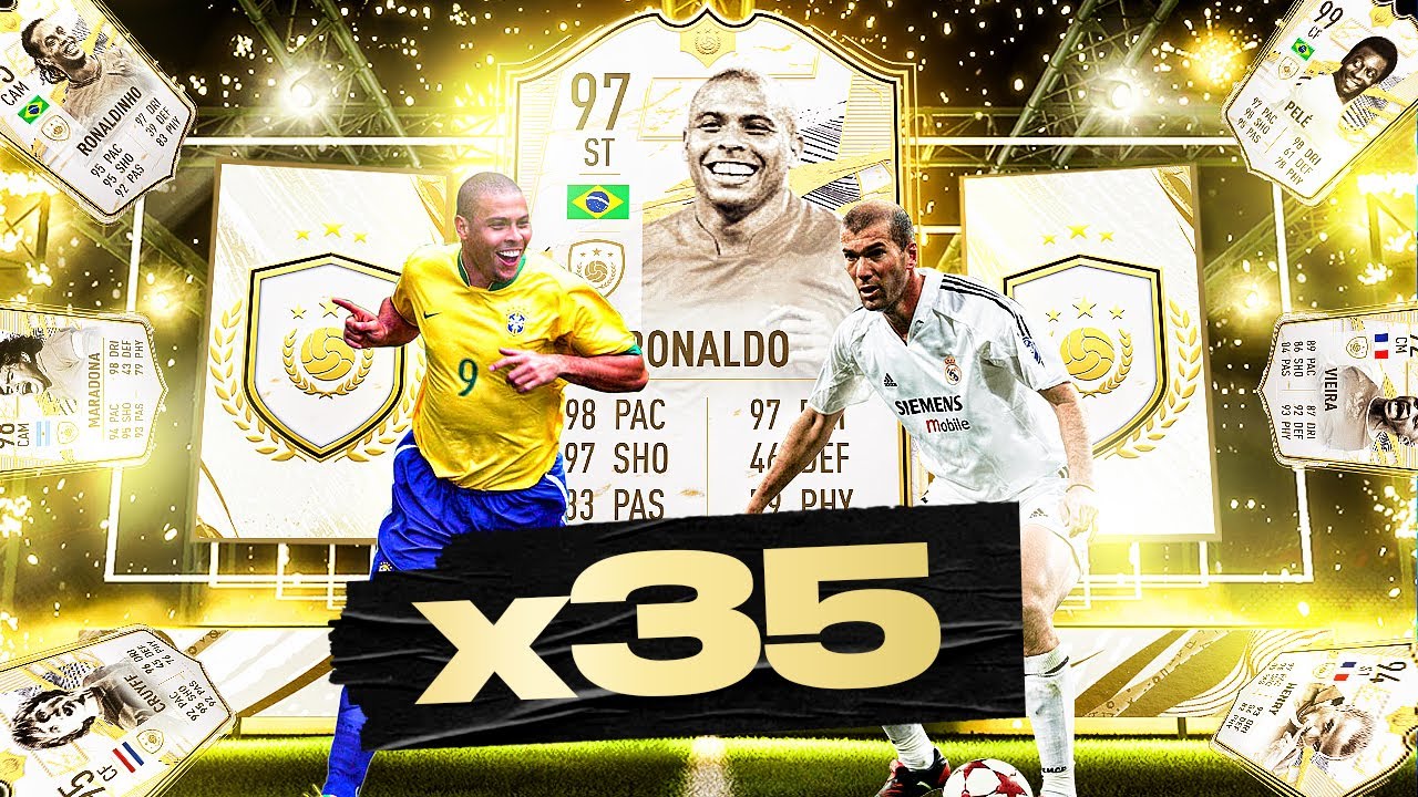 What do you get from 35 Guaranteed 92+ Icon Moments FIFA 21 Upgrade Packs?