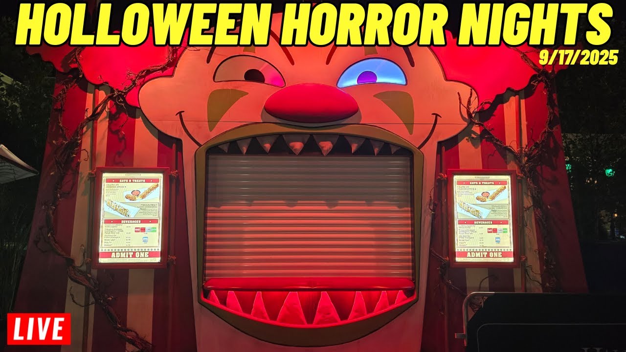 🔴Live: Halloween Horror Nights HHN 34 at Universal Studios Orlando Florida Wednesday night 9/17/2025