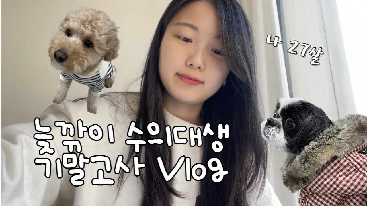 [VLOG] 수의대생 기말고사 브이로그 | 안과실습 댕댕이들 | 공부자극…될까?