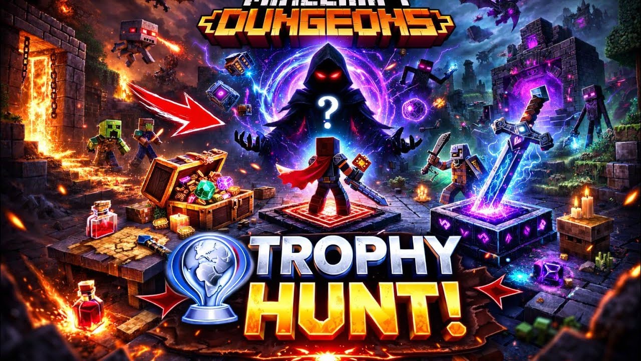 I UNLOCKED THE HARDEST SECRETS in Minecraft Dungeons… Trophy Hunt Begins! 🏆🔥