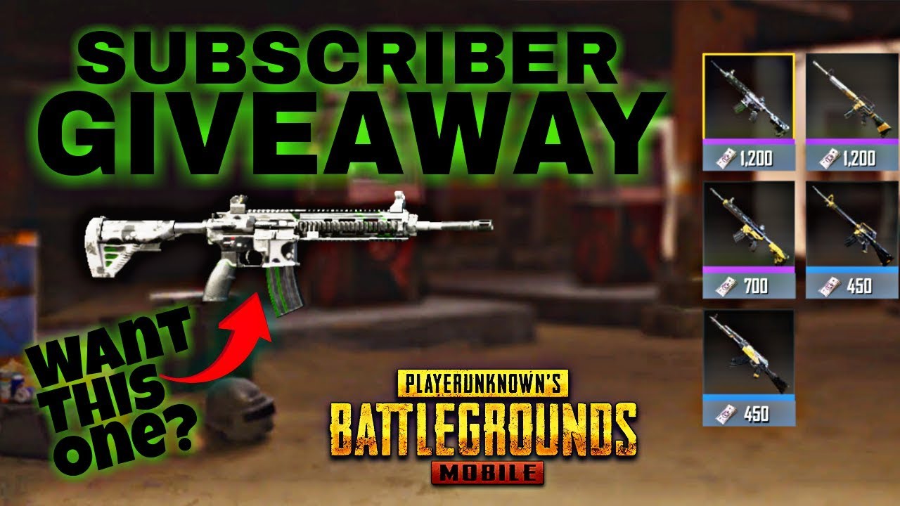 HUGE Subscriber GIVEAWAY! FREE GUNSKIN Can Be YOURS! | PUBG Mobile