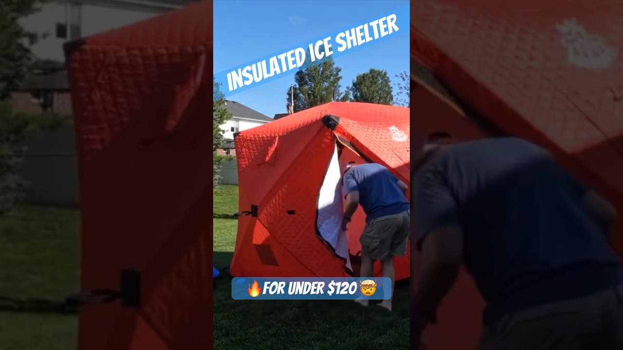 🔥Insulated Ice Fishing Shelter for UNDER $120!🤯🔥 #shorts #icefishing #fishing #deerfamy