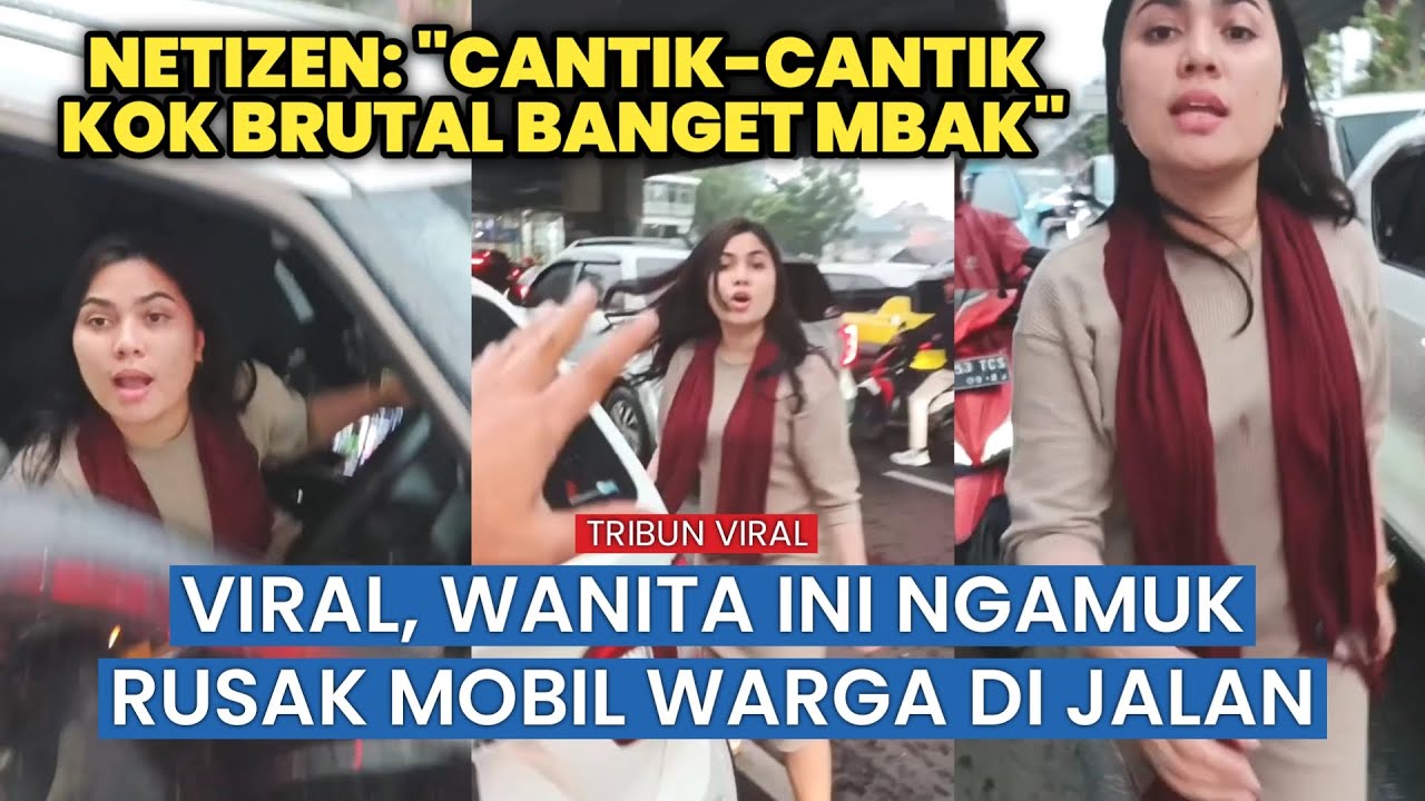Viral Insiden Nyalip Saat Macet, Kaca Mobil Dilempar Benda Keras hingga Berujung Amukan