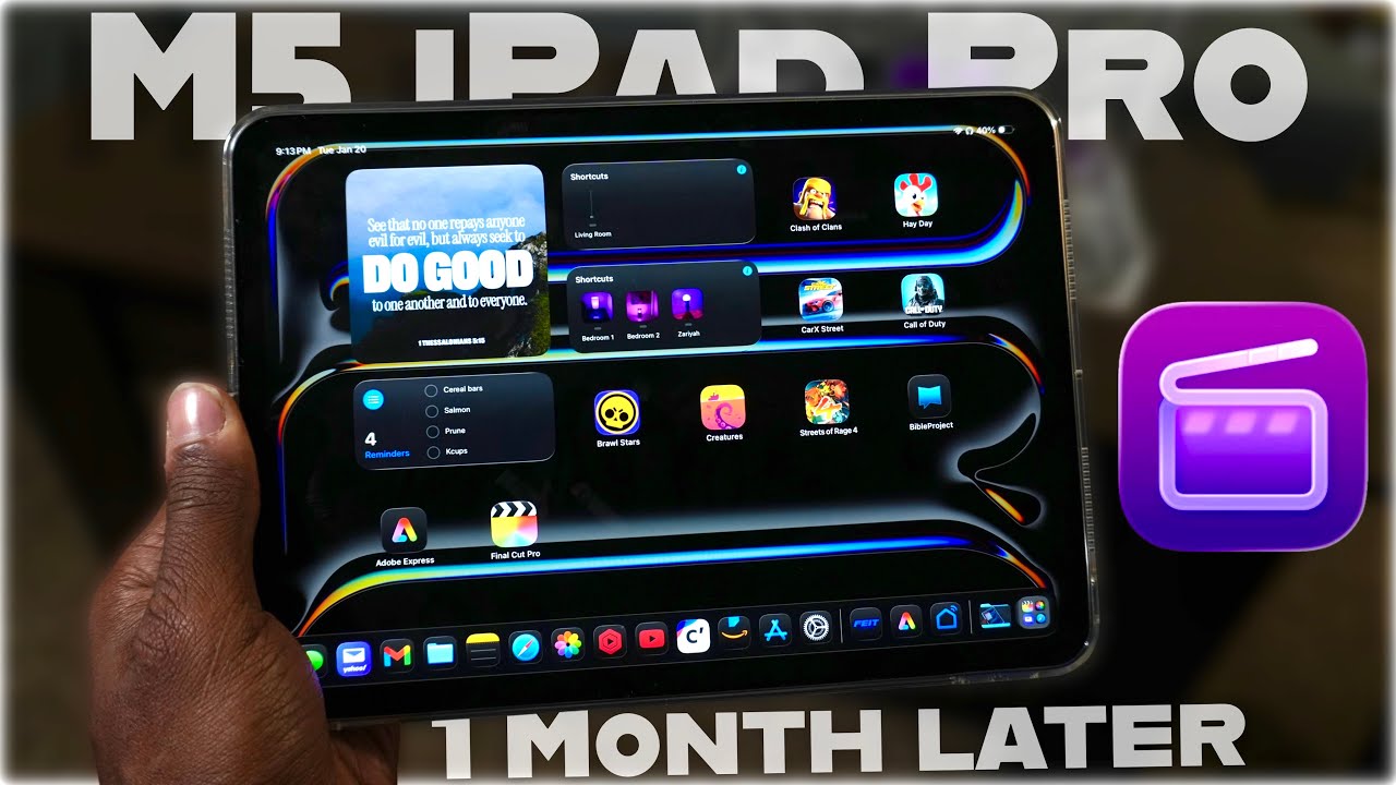 Обзор iPad Pro M5 спустя месяц &mdash; отредактировано на iPad с помощью Final Cut Pro.