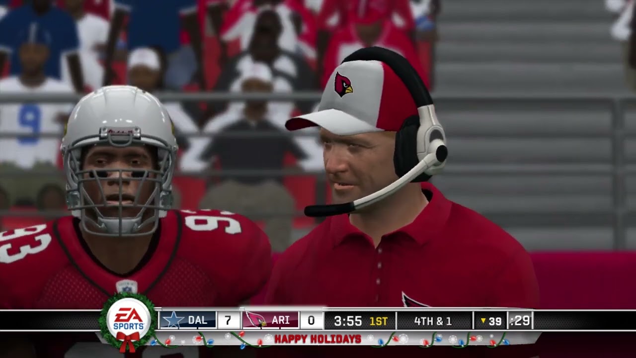 Madden NFL 11 Gameplay - Dallas Cowboys vs Arizona Cardinals - Holiday Game