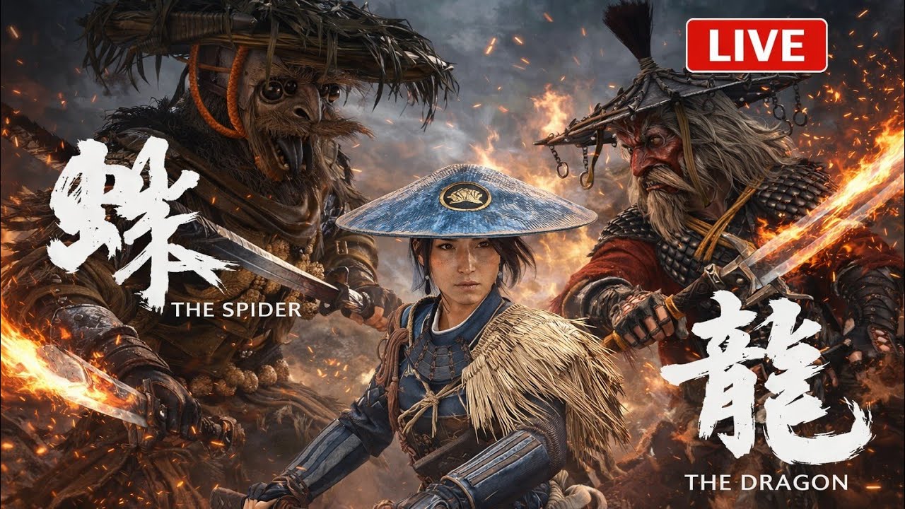 GHOST OF YOTEÏ-LIVE GAMEPLAY PART 13-TJE SPIDER🕷 , THE DRAGON🐲HINDI+ENGLISH COMMENTARY[ MUSIC LIVE]