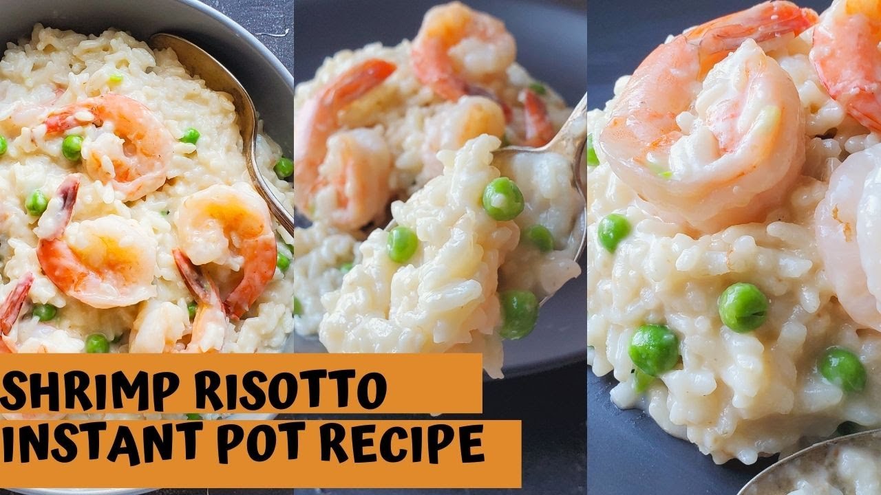 Instant Pot Risotto Shrimp | Pressure Cooker Risotto with Peas and Shrimp | Foodies Terminal