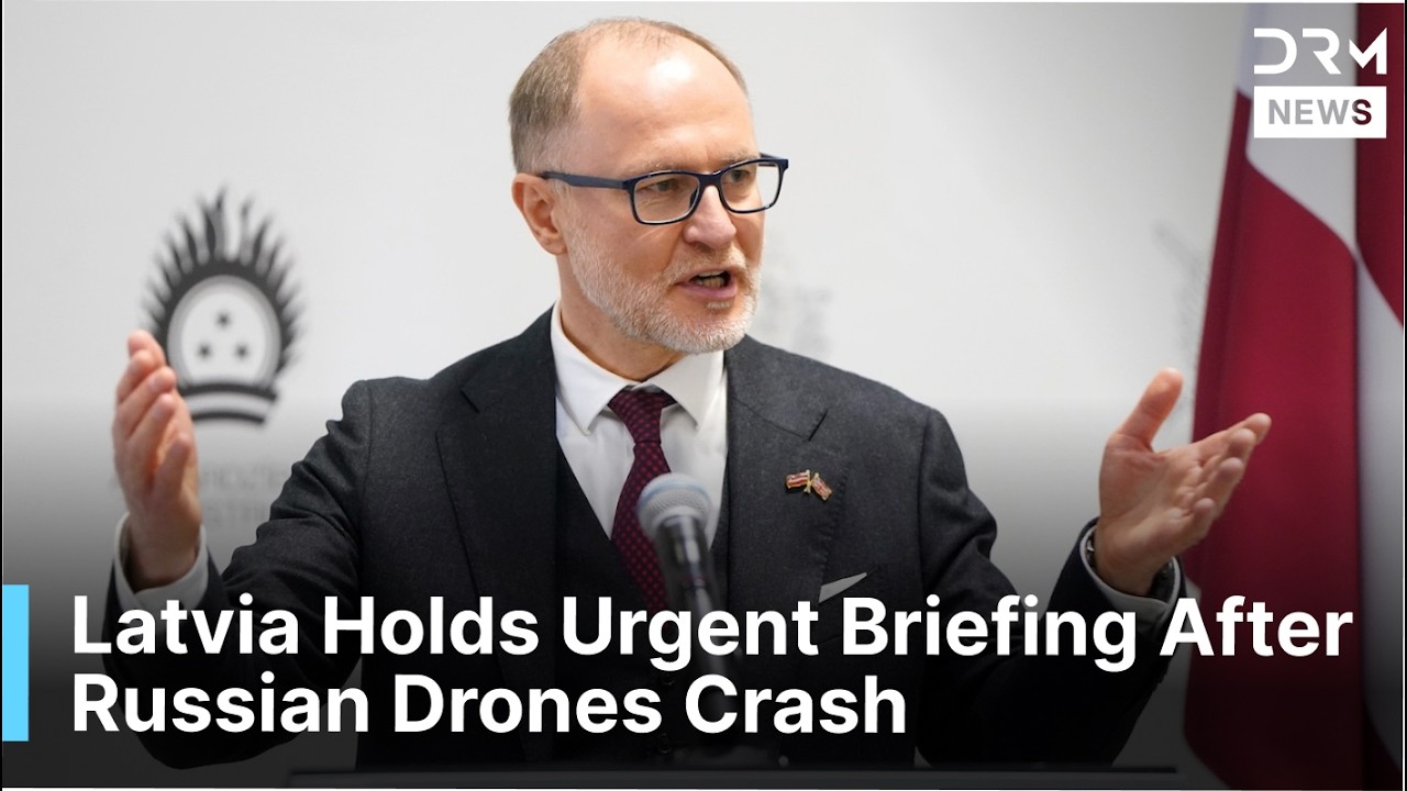 Urgent Briefing: Latvia Defence Minister Speaks On Russian Drones Crash | DRM News | AC1F