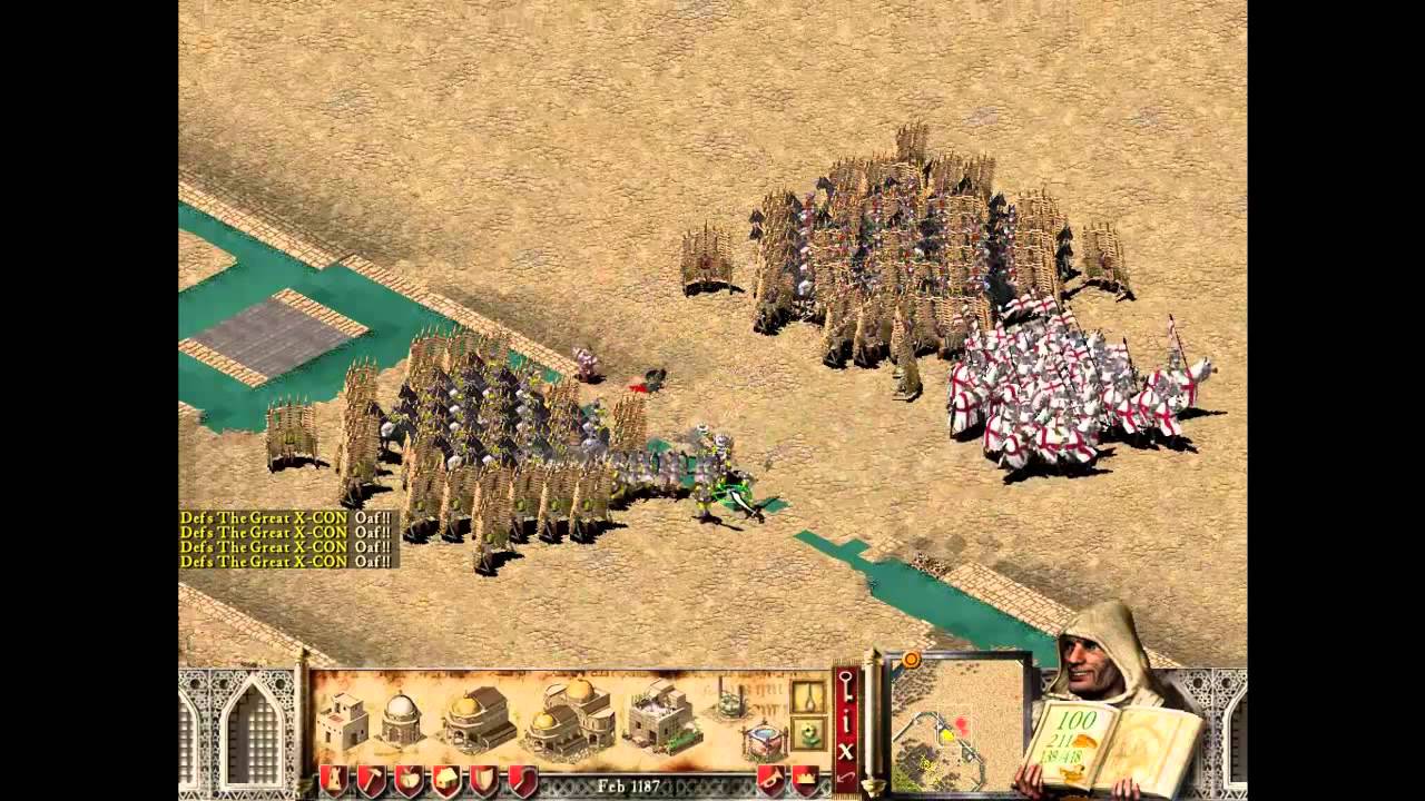 Stronghold Crusader Expert 1v1 Dimonich vs Defs 2