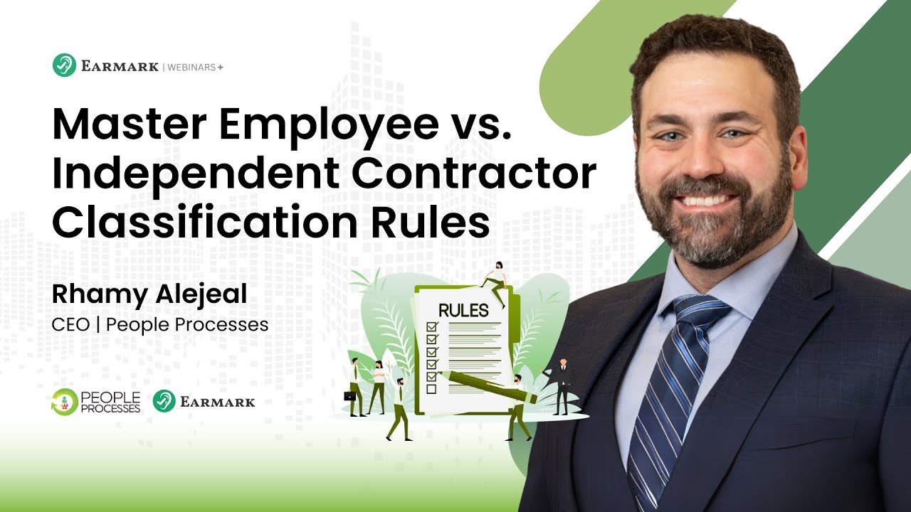 Master Employee vs Independent Contractor Classification Rules