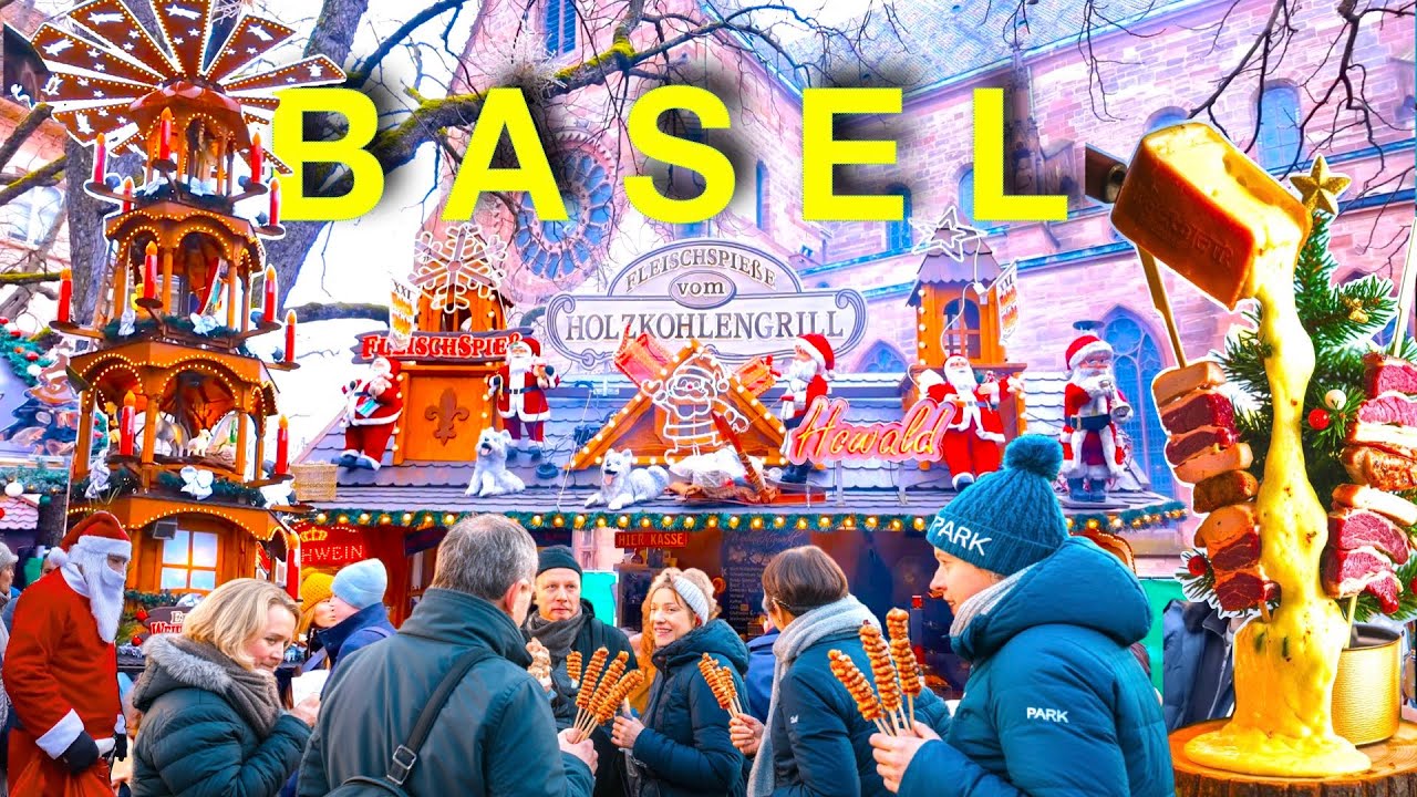 Christmas in Basel Switzerland | Walking Tour Through Historic Christmas Markets 🇨🇭