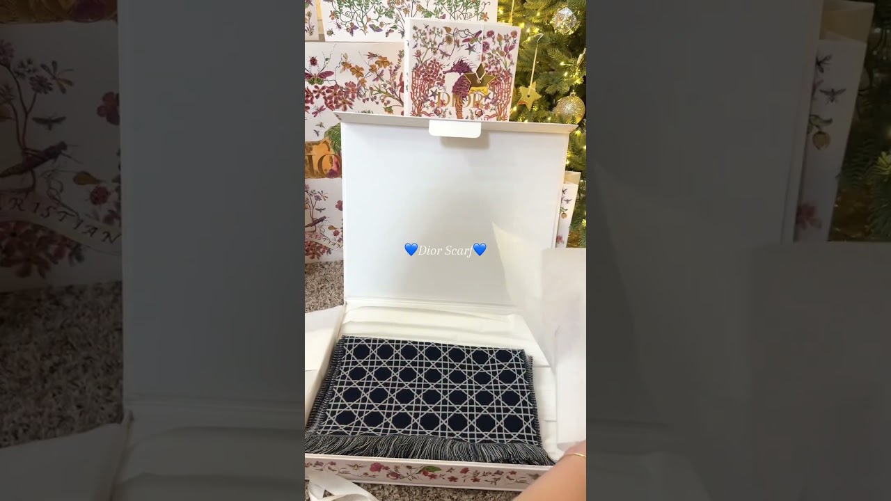 Dior Scarf Unboxing💙✨ #diorcruise #diorunboxing #diorholiday #diorbeauty #diorscarf