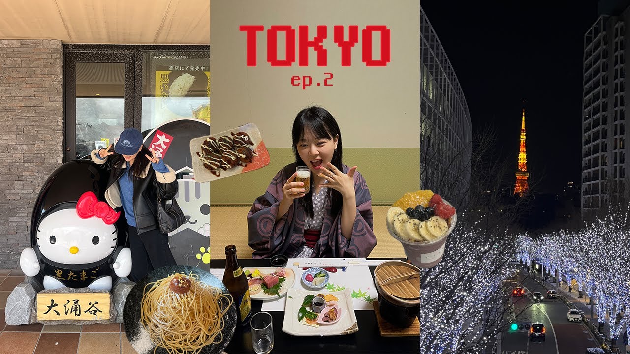🇯🇵도쿄 근교 하코네 여행 브이로그 ep.2ㅣ료칸 숙소 추천ㅣ후지산 투어ㅣ도쿄 일루미네이션ㅣ앤드원더 쇼핑ㅣ현지인 맛집 초밥ㅣtokyo vlog