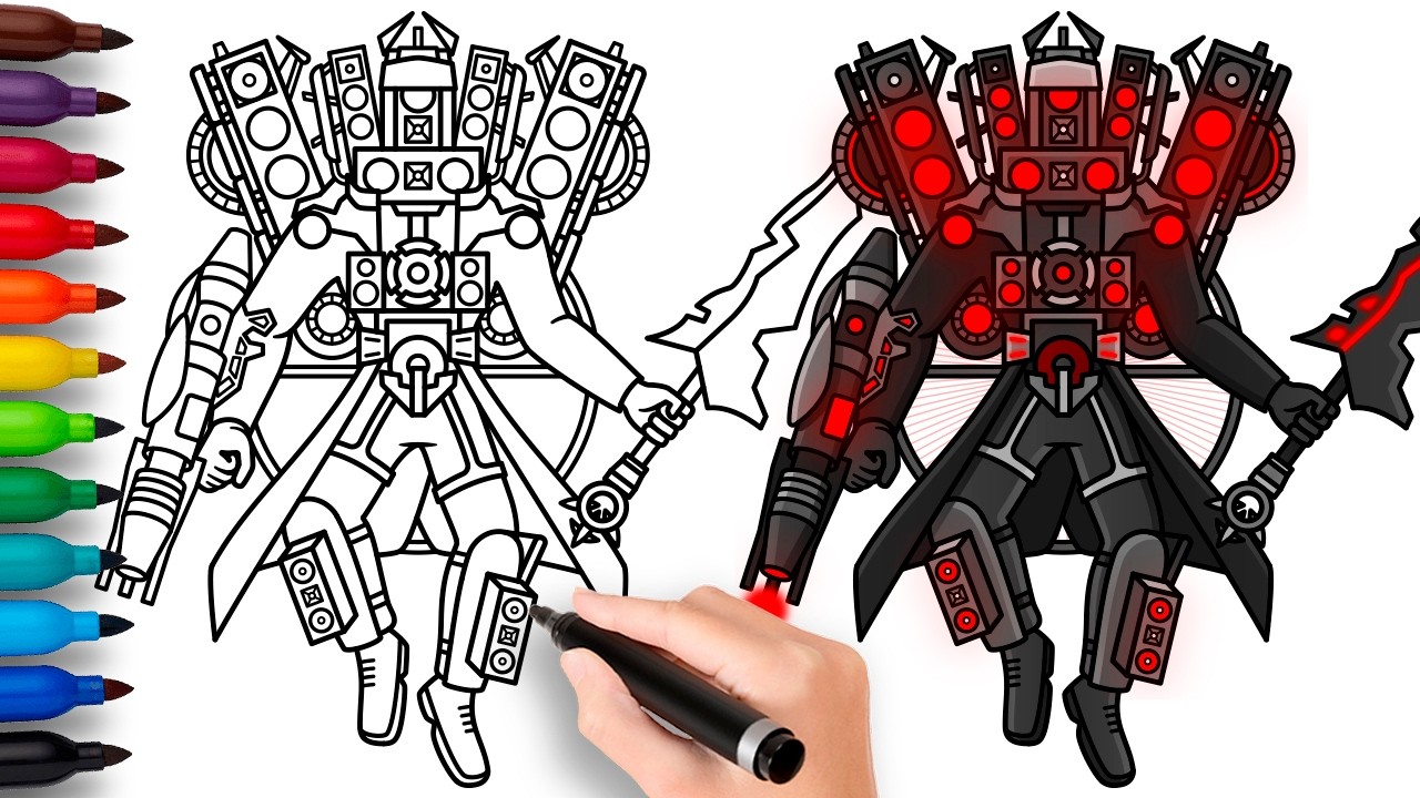 COMO DIBUJAR a NEW TITAN SPEAKERMAN ARMADA UPGRADED | Skibidi Toilet 79 (Part 1) - fácil dibujo