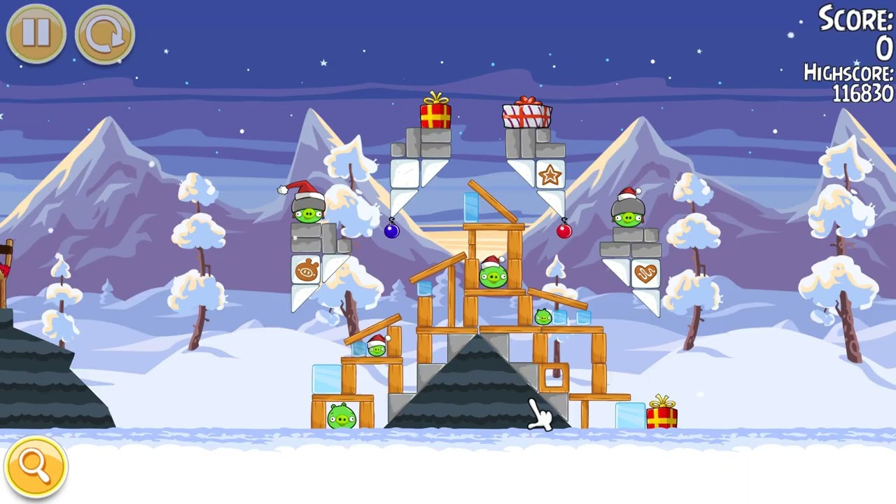 앵그리버드 시즌스 Wreck the halls level 1 to 25