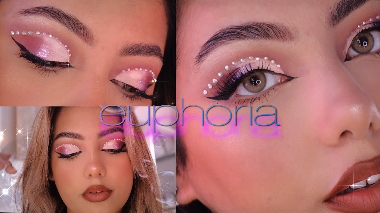 Euphoria makeup tutorial💕🎉 + girls talk 🚺⚠️ تجربتي مع التنمر🙏🏼