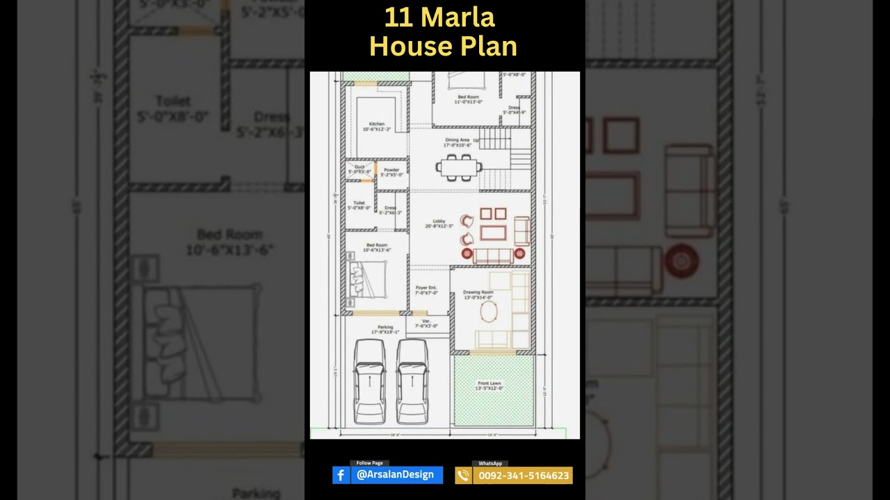 11 marla Ghar ka Naksha  #arsalandesign #housedesign #interiordesign #pakhousedesign #11marlahouse