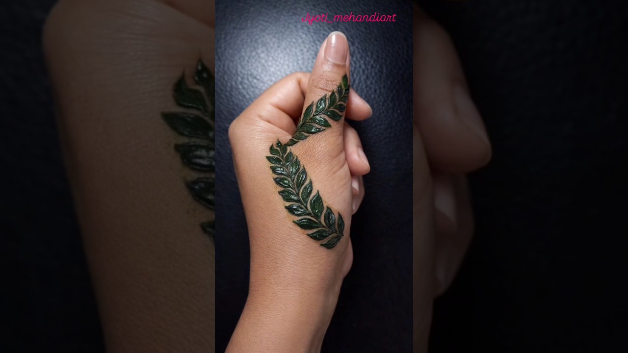 Arabic leaf mehandi design 🍃😍 #mehndi #henna #trending #shorts #viral @jyoti_mehandiart