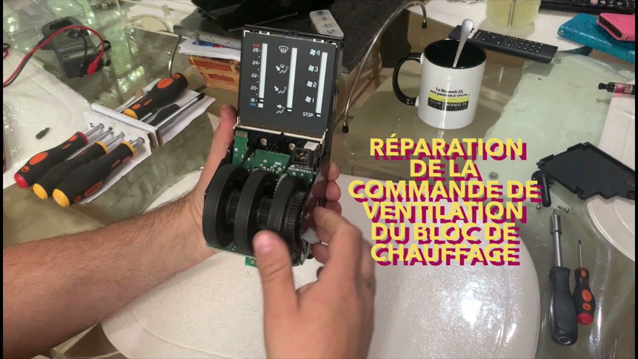 Réparation des contacts de ventilation du bloc de chauffage Renault 25