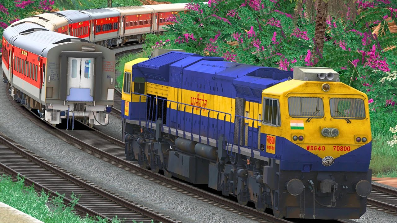 WDG4D SHUNTING LHB EXPRESS TRAIN | BUMPY RAILROAD | RAILWORKS 3 | INDIAN TRAIN SIMULATOR GAMEPLAY