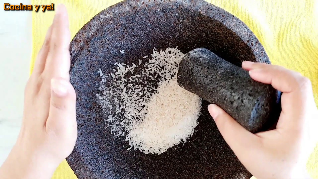 como curar el molcajete / curado de molcajete
