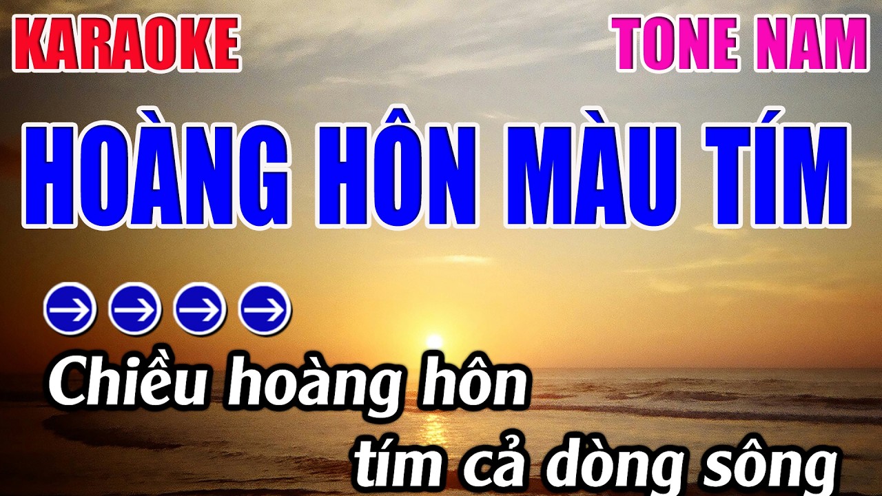 Hoàng Hôn Màu Tím Karaoke Tone Nam Karaoke 9999 - Beat Mới